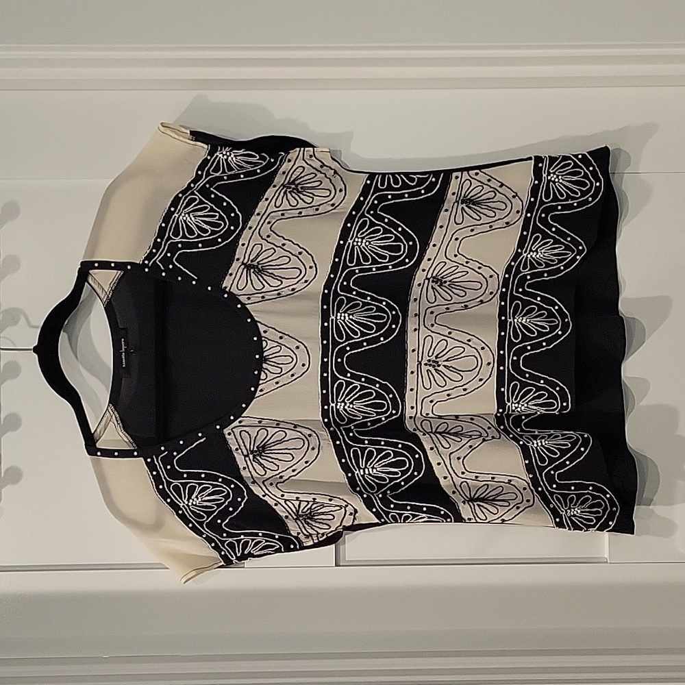 Nanette Lepore Hand Beaded Silk Top